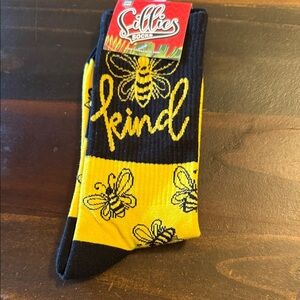 Black and Yellow Bee Socks